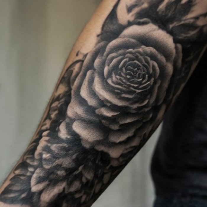 Black & Grey Realism cover-up pattern