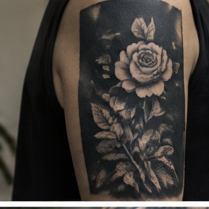 Black & Grey Realism cover-up pattern