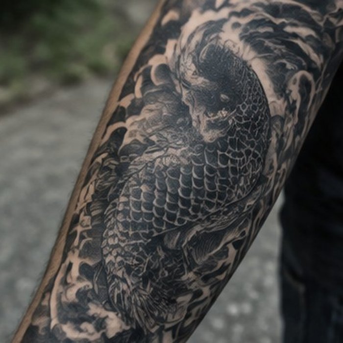 Black & Grey Realism cover-up pattern