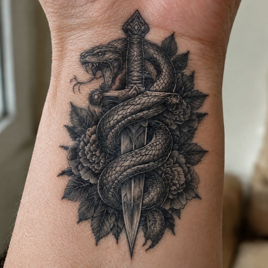 Tribal band → blackwork · arm — Preview